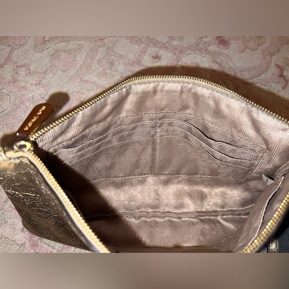 Michael Kors Gold Metallic Rhinestone Wristlet - Picture 15 of 16